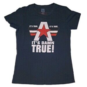 WWE Kurt Angle Women’s M Graphic Tee Wrestling T-Shirt Official It's Damn True